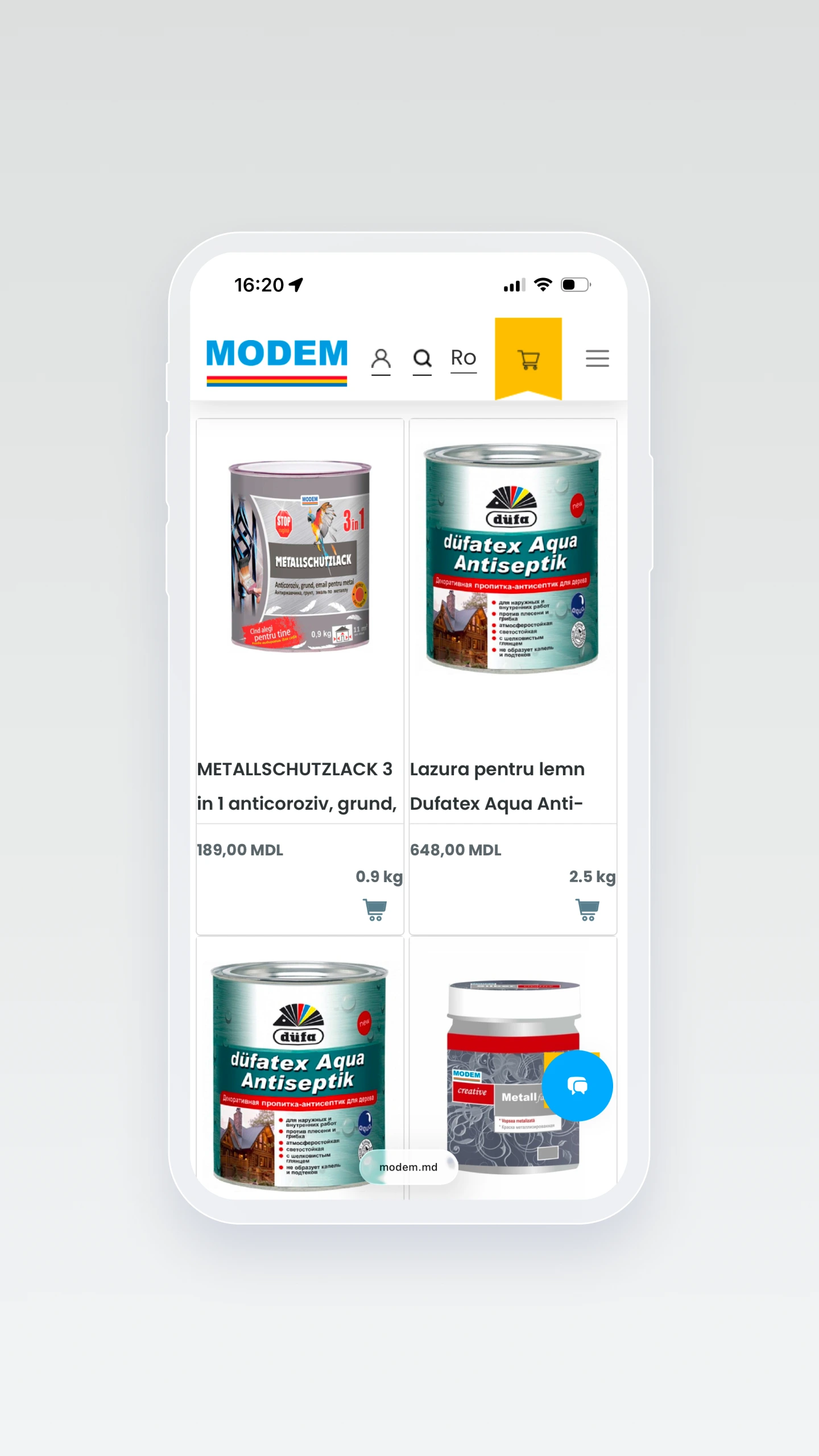 MODEM | Magazin Online – materiale de construcție | Catalog complet cu filtre dinamice, sortare după preț și disponibilitate | Căutare intuitivă pentru clienți B2B și retail