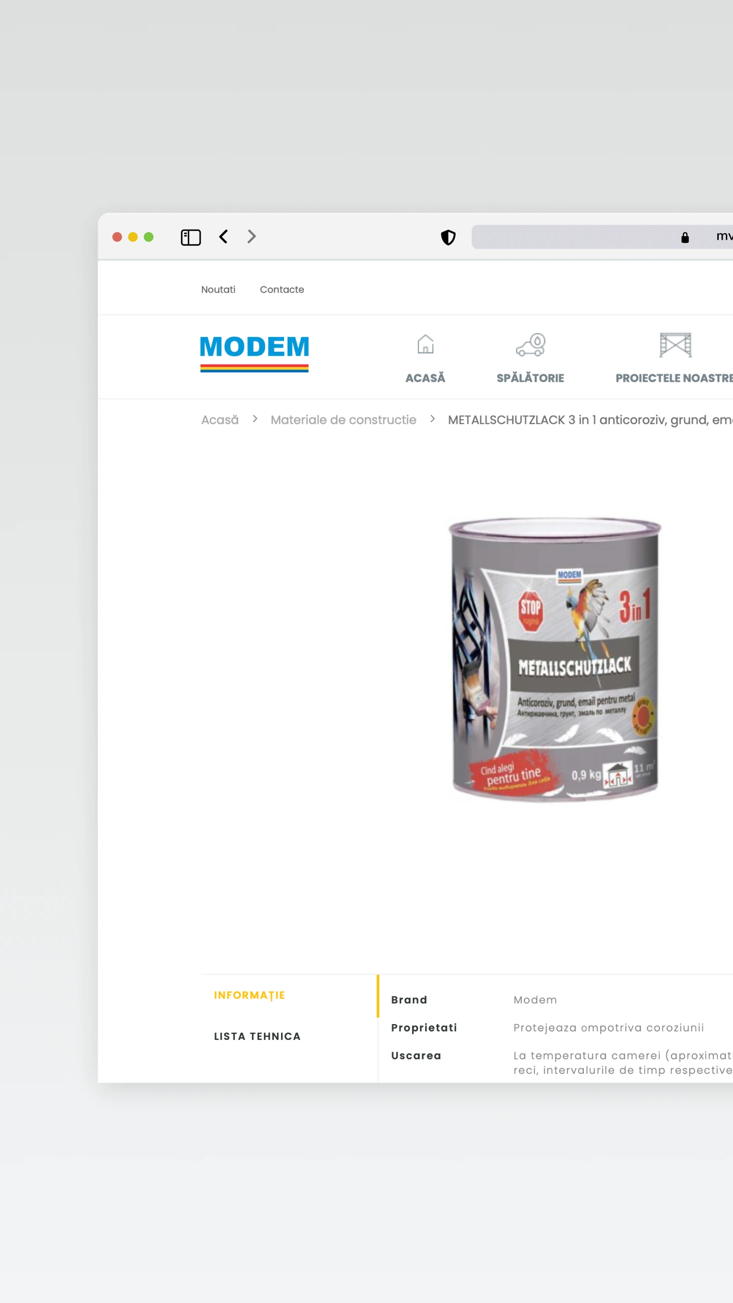 MODEM | Magazin Online – materiale de construcție | Pagină detaliată de produs cu informații tehnice, preț, disponibilitate și livrare | Actualizare automată din CRM